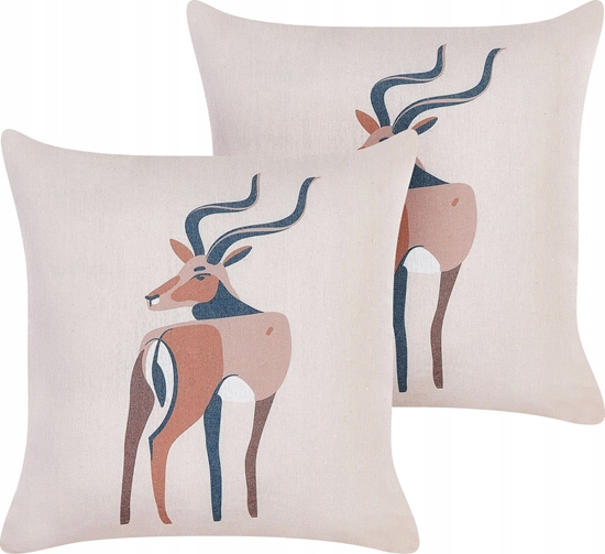 Изображение Beliani Zestaw 2 poduszek Poliester Beowy ABAL