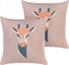 Attēls no Beliani Zestaw 2 poduszek Poliester Róowy CANDELABRA