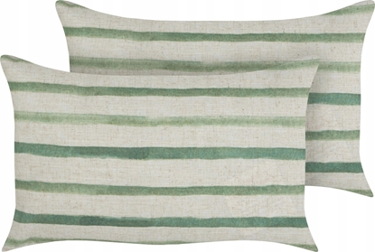 Изображение Beliani Zestaw 2 poduszek Poliester Zielony KAFRA