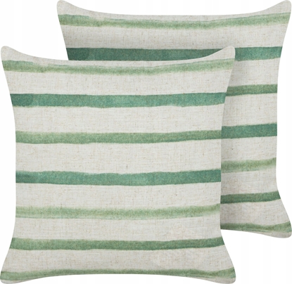 Изображение Beliani Zestaw 2 poduszek Poliester Zielony KAFRA