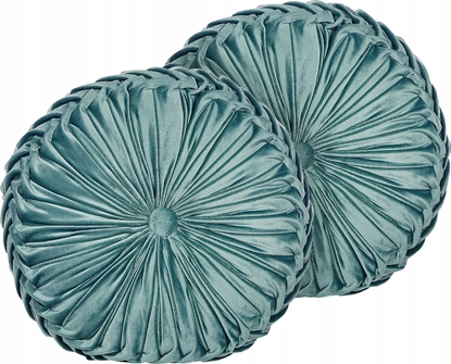 Изображение Beliani Zestaw 2 poduszek Welur Lazurowy UDALA