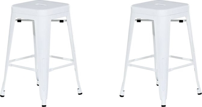 Picture of Beliani Zestaw 2 stoków barowych metalowych 60 cm biay CABRILLO