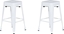 Изображение Beliani Zestaw 2 stoków barowych metalowych 60 cm biay CABRILLO