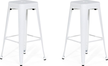 Picture of Beliani Zestaw 2 stoków barowych metalowych 76 cm biay CABRILLO