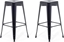 Picture of Beliani Zestaw 2 stoków barowych metalowych 76 cm czarny CABRILLO