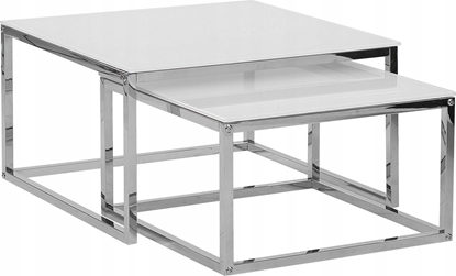 Picture of Beliani Zestaw 2 stolików kawowych biao-srebrny BREA