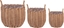 Изображение Beliani Zestaw 3 koszy na kwiaty z technorattanu brzowy AUCUBA