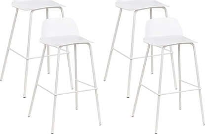 Изображение Beliani Zestaw 4 krzese barowych biay MORA