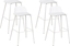 Изображение Beliani Zestaw 4 krzese barowych biay MORA