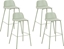 Attēls no Beliani Zestaw 4 krzese barowych zielony MORA