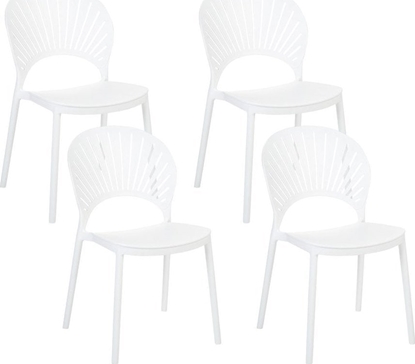 Изображение Beliani Zestaw 4 krzese do jadalni biay OSTIA