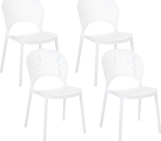 Изображение Beliani Zestaw 4 krzese do jadalni biay OSTIA