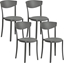 Изображение Beliani Zestaw 4 krzese do jadalni ciemnoszary VIESTE