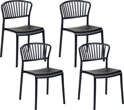 Изображение Beliani Zestaw 4 krzese do jadalni czarny GELA