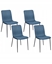 Изображение Beliani Zestaw 4 krzese do jadalni GLENDIVE Ciemnoniebieski