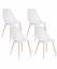 Изображение Beliani Zestaw 4 krzese do jadalni HAZELTON Biay