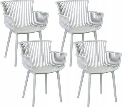 Изображение Beliani Zestaw 4 krzese do jadalni jasnoszary PESARO