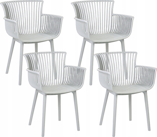 Изображение Beliani Zestaw 4 krzese do jadalni jasnoszary PESARO