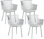 Изображение Beliani Zestaw 4 krzese do jadalni jasnoszary PESARO