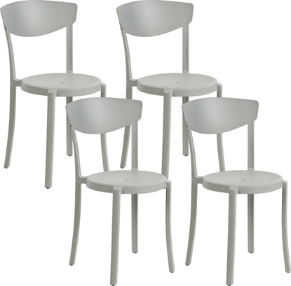Изображение Beliani Zestaw 4 krzese do jadalni jasnoszary VIESTE