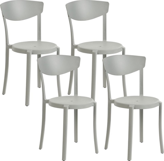 Изображение Beliani Zestaw 4 krzese do jadalni jasnoszary VIESTE