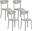 Изображение Beliani Zestaw 4 krzese do jadalni jasnoszary VIESTE