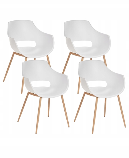 Изображение Beliani Zestaw 4 krzese do jadalni MILLERS Biay