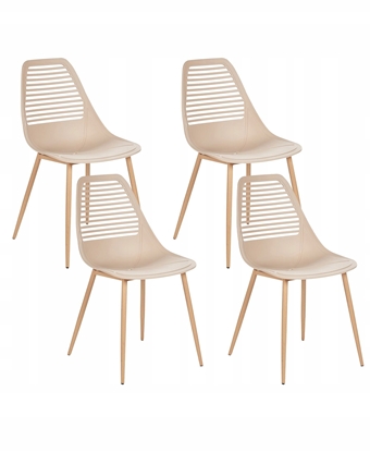 Изображение Beliani Zestaw 4 krzese do jadalni MONTELLO Beowy