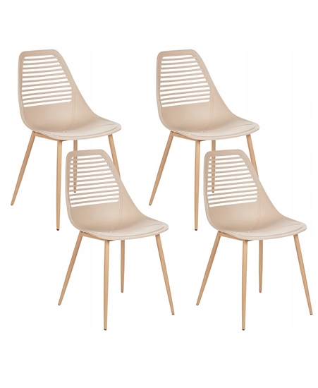 Picture of Beliani Zestaw 4 krzese do jadalni MONTELLO Beowy