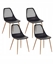 Attēls no Beliani Zestaw 4 krzese do jadalni MONTELLO Czarny