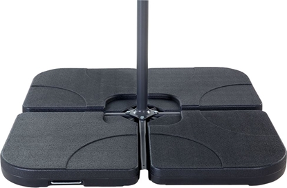 Attēls no Beliani Zestaw 4 obciników do parasola ogrodowego Caria czarne