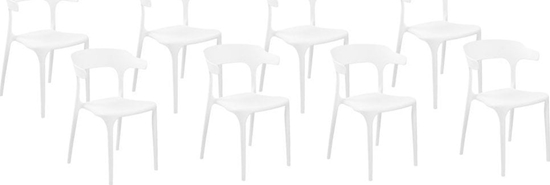 Изображение Beliani Zestaw 8 krzese do jadalni biae GUBBIO