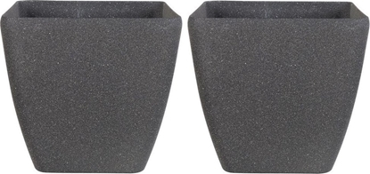 Attēls no Beliani Zestaw doniczek 49 x 49 x 49 cm ciemnoszare ZELI