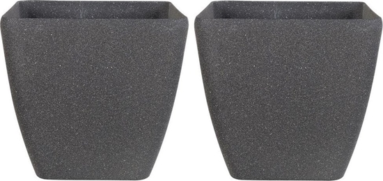 Picture of Beliani Zestaw doniczek 49 x 49 x 49 cm ciemnoszare ZELI