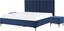 Picture of Beliani Zestaw mebli do sypialni welur 180 x 200 cm niebieski SEZANNE!