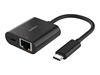 Picture of Belkin Connect USB-C Ethernet Adapter 100W PD black INC019btBK