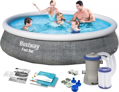 Attēls no Bestway Basen Dmuchany Bestway Fast Set 3,96 m