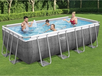 Attēls no Bestway Basen Power Steel z zestawem, prostoktny, 488x244x122 cm