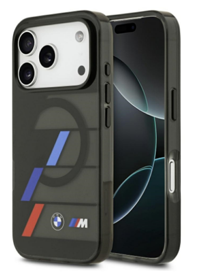 Picture of BMW M IML Metal Buttons Tricolor Lines MagSafe Case for Apple iPhone 17 Pro Max