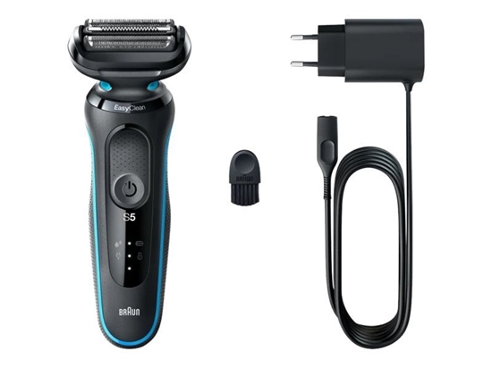Picture of Braun | Shaver | 51-M1000S | Operating time (max) 50 min | Wet & Dry | Lithium Ion | Black/Blue