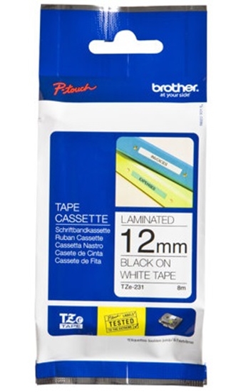 Picture of Brother TZE-231S label-making tape Black on white