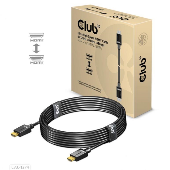 Picture of CABLE HDMI TO HDMI 4M/M/M CAC-1374 CLUB3D