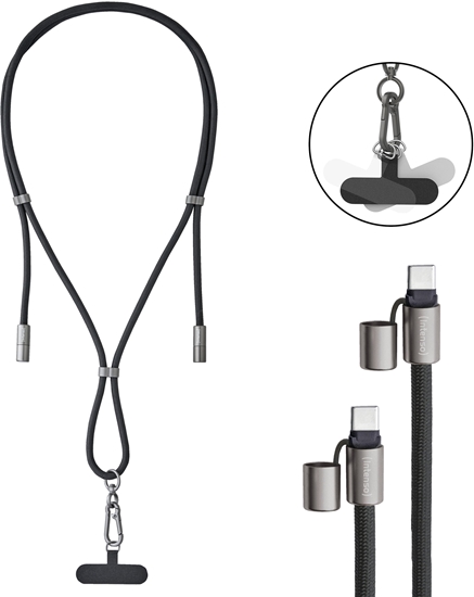 Изображение CABLE USB-C TO USB-C 1.65M/LANYARD BLACK 7991000 INTENSO