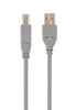 Picture of Cablexpert CCP-USB2-AMBM-6G USB 2.0 A-plug B-plug 6ft cable, grey color