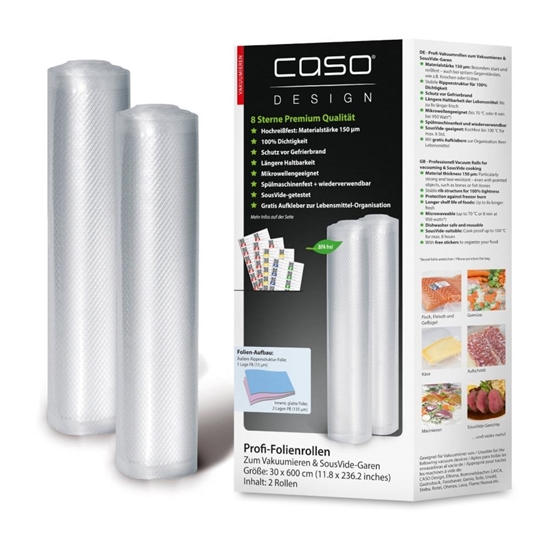 Изображение Caso | Foil rolls | 01222 | 2 units | Dimensions (W x L) 30 x 600 cm | Ribbed
