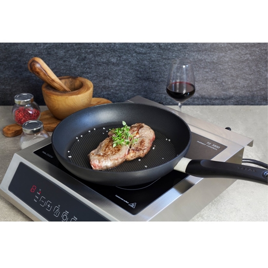 Изображение Caso Thermo Control Hob TC 3500 Number of burners/cooking zones 1, Induction, Touch control, Black/Stainless steel, Induction