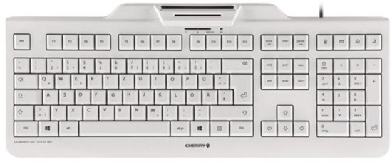 Изображение Cherry KC 1000 SC tastatūra USB Swiss Pelēks