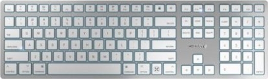 Изображение Cherry KW 9100 SLIM FOR MAC tastatūra Universāls USB + Bluetooth AZERTY Franču Sudrabs