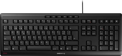 Picture of Cherry STREAM tastatūra Birojs USB QWERTZ Swiss Melns