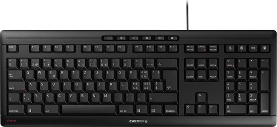 Picture of Cherry STREAM tastatūra Birojs USB QWERTZ Swiss Melns
